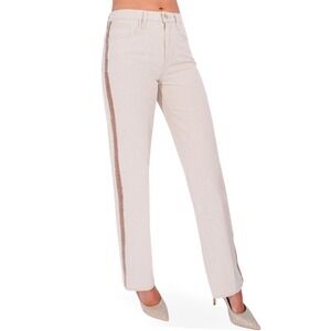 L'AGENCE Jones Ultra Stovepipe Jeans Desert‎ Tan Taupe Women Size 24 High Rise
